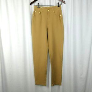 Escada Tan Gold Tapered Leg Jeans